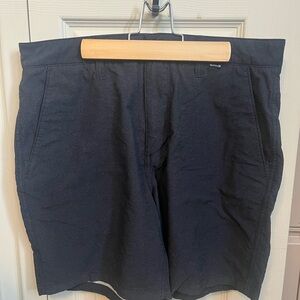 Hurley Navy Blue Flat Front Shorts
